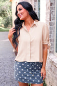 PREORDER- Lainey Tie Sleeve Top- Ivory