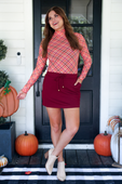 PREORDER Keigan Mesh Top- Thankful Plaid - Jess Lea Boutique