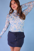 Kylie Lace Top- Blue Romance