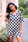 All Day Biker Set- Checkerboard Checkered