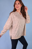 Riley French Terry Pullover- Bella Leopard