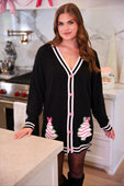 Bow Christmas Treat Long Cardigan
