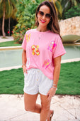 Flip Flop Fun Sequin Patch Top