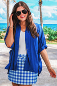 Shades of Blue Gingham Skort