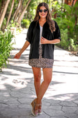 Sutton Button Up Top- Black