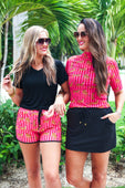 Kora Short Sleeve Mesh Top- Savanna Soirée