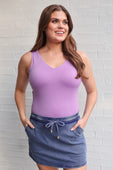 Haven V-Neck Bodysuit- Lavender