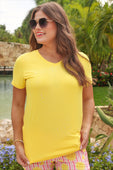Jess Lea Basic Tee- Sunshine Yellow