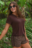 Jess Lea Basic Tee- Chocolate