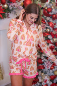 PREORDER- Gingerbread Wonderland Ruffle Pajama Set - Jess Lea Boutique