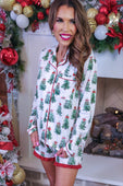 PREORDER- Under the Tree Ruffle Pajama Set - Jess Lea Boutique