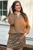 Mia Printed Pullover- Safari Chic