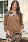 Mia Printed Pullover- Safari Chic