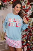 PREORDER- Holly Jolly Patch Luxe Pullover - Jess Lea Boutique