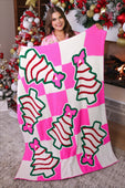 PREORDER- Checkered Bow Christmas Treat Blanket - Jess Lea Boutique