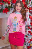 PREORDER- Nutcracker Vibes Sequin Embroidered Tee - Jess Lea Boutique
