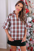 PREORDER- Donna Top- Plaid - Jess Lea Boutique