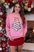 PREORDER- Foil Bow Christmas Treat Luxe Pullover - Jess Lea Boutique