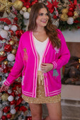 PREORDER- Tinsel Trees Relaxed Cardigan - Jess Lea Boutique