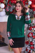 PREORDER- Juniper Plaid Pullover- Green - Jess Lea Boutique