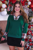 PREORDER- Juniper Plaid Pullover- Green - Jess Lea Boutique