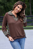 PREORDER- Juniper Plaid Pullover- Chocolate - Jess Lea Boutique
