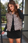 PREORDER- Clara Leopard Puffer Vest - Jess Lea Boutique
