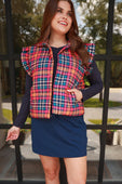 PREORDER- Patterned In Plaid Puffer Vest - Jess Lea Boutique