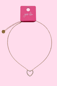 Jessica Signature Heart Pendant Necklace- Gold