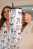 Midnight Bow Tumbler - Jess Lea Boutique