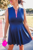 Pep Squad Tennis Dress, Navy - Jess Lea Boutique