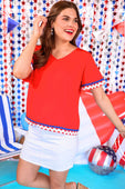 Patriotic Waves Ric Rac Top - Jess Lea Boutique