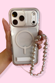 Pearl Hearts Phone Chain