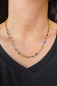 Rainbow Baguette Necklace