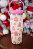 PREORDER- Gingerbread Wonderland Travel Tumbler - Jess Lea Boutique