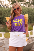 It's Game Day Sequin Patch Top - Jess Lea Boutique