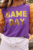It's Game Day Sequin Patch Top - Jess Lea Boutique
