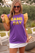 It's Game Day Sequin Patch Top - Jess Lea Boutique