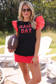 It's Game Day Sequin Patch Top - Jess Lea Boutique