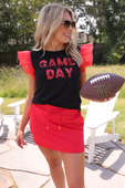 It's Game Day Sequin Patch Top - Jess Lea Boutique