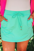 Solid Mint Skort