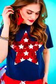 PREORDER-Star And Sparklers Sequin Top - Jess Lea Boutique