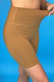 Solid Tan Biker Shorts - Jess Lea Boutique