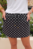 After Dark Polka Dot Skort - Jess Lea Boutique