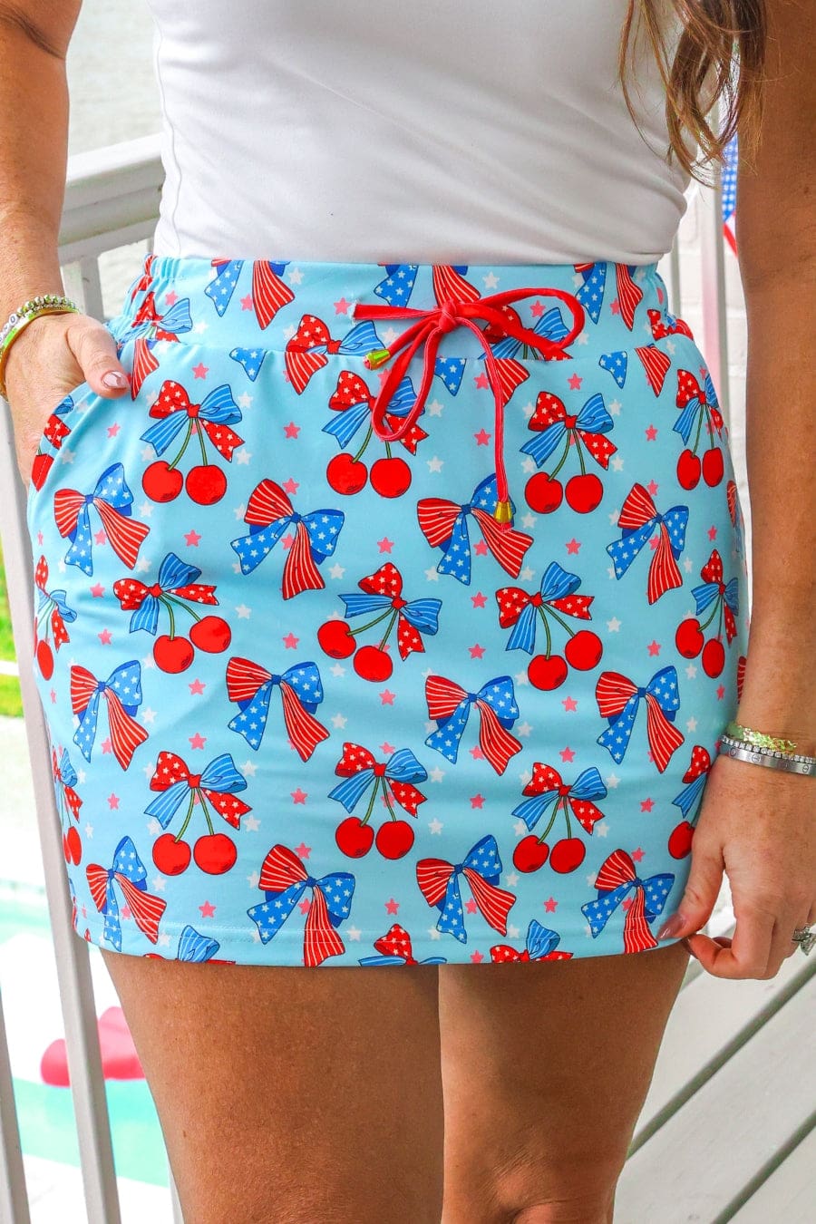 All American Cherry Skort - Jess Lea Boutique