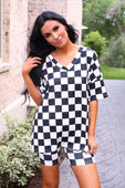 All Day Biker Set- Checkerboard Checkered - Jess Lea Boutique
