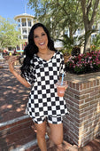 All Day Biker Set- Checkerboard Checkered - Jess Lea Boutique