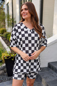 All Day Biker Set- Checkerboard Checkered - Jess Lea Boutique