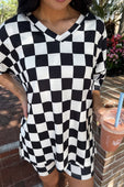 All Day Biker Set- Checkerboard Checkered - Jess Lea Boutique