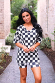 All Day Biker Set- Checkerboard Checkered - Jess Lea Boutique